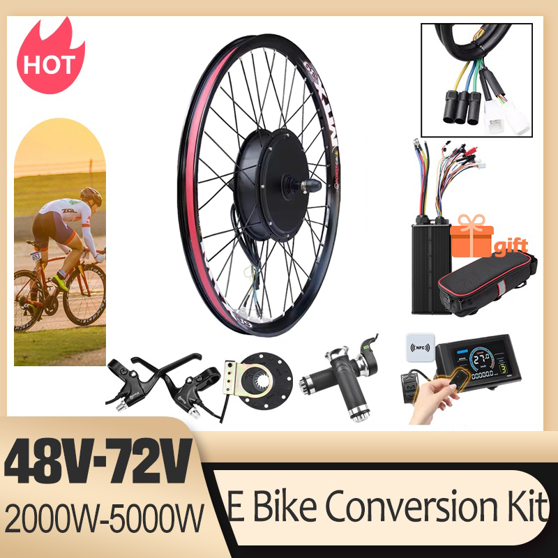 Ebike Conversion Kit 72V 3000W - ชุดแปลงจักรยานไฟฟ้า 72V 5000W มอเตอร์ฮับล้อหลังแบบไร้แปรงถ่าน 2000W,3000W สำหรับจักรยานไฟฟ้า
