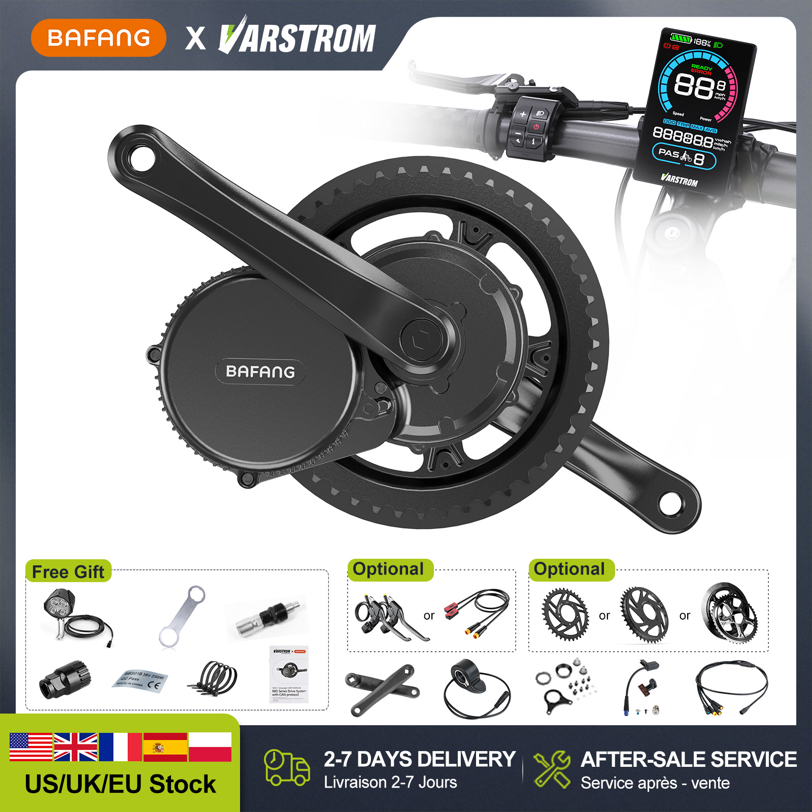 Bafang Bbs02B 48V 750W Mid Drive Kit - มอเตอร์ขับเคลื่อนกลาง BAFANG 48V 500W 750W 52V