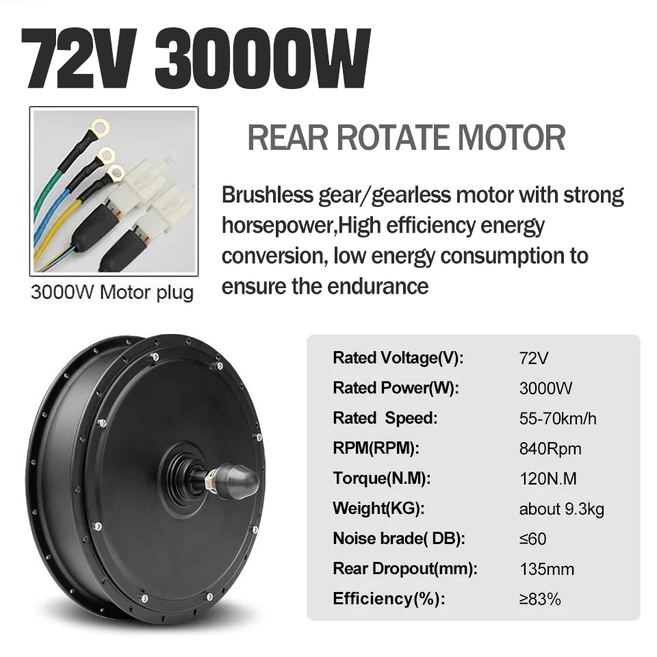 Ebike Conversion Kit 72V 3000W - ชุดแปลงจักรยานไฟฟ้า 72V 3000W รุ่น MTX39 พร้อมคอนโทรลเลอร์