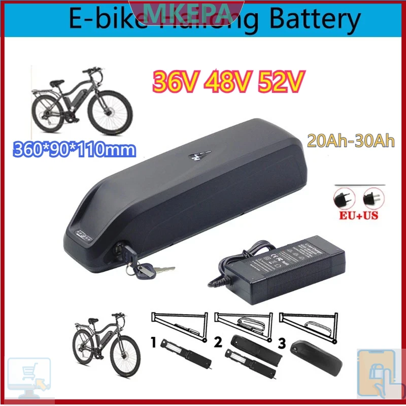 🔋 36-48-52V สำหรับมอเตอร์ไฟฟ้า - Ebike Battery 48V 20Ah Hailong บทวิจารณ์และราคา