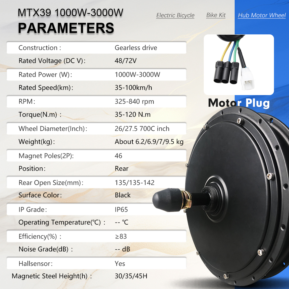 ชุดแปลงจักรยานไฟฟ้า MTX Rim 48 - Ebike Conversion Kit 72V 3000W บทวิจารณ์และราคา