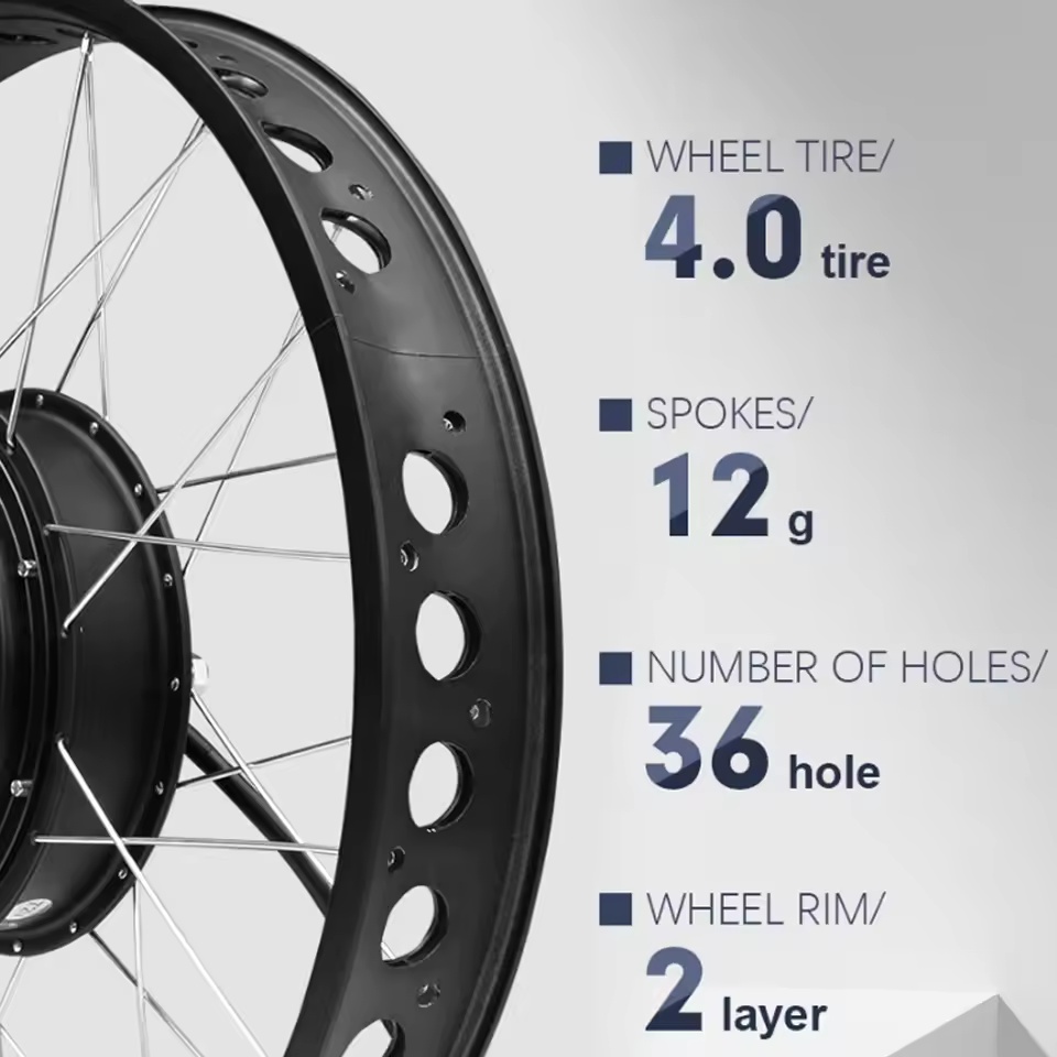 ชุดแปลงมอเตอร์จักรยานลุยหิมะยา - Fat Tire Ebike Conversion Kit 2000W บทวิจารณ์และราคา