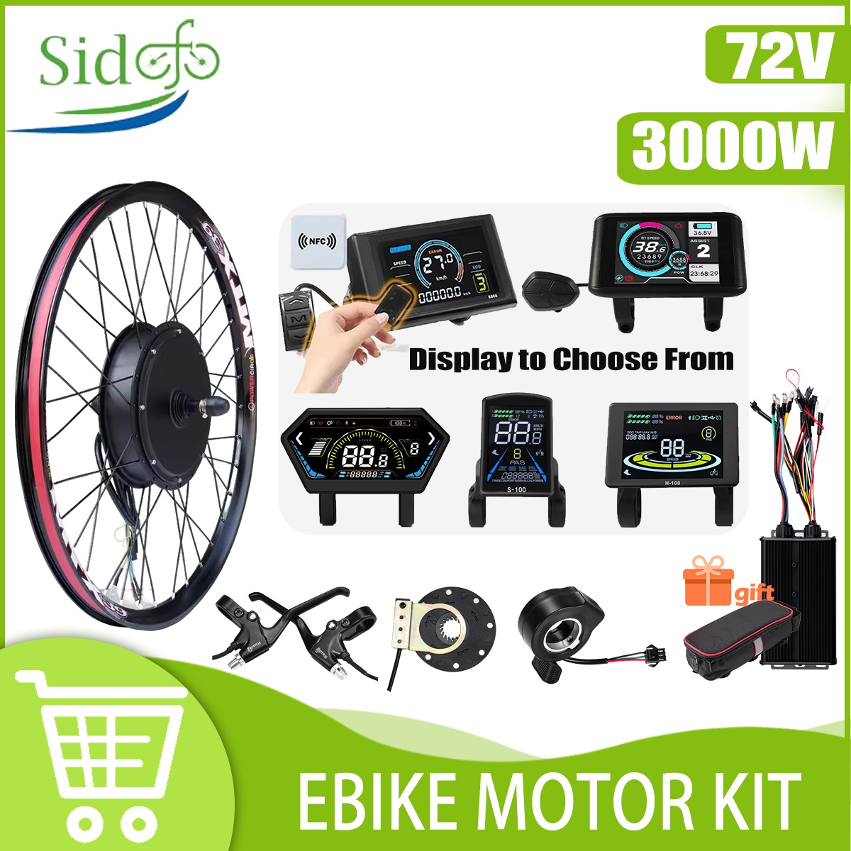 ชุดแปลงจักรยานไฟฟ้า 72V 3000W  - Ebike Conversion Kit 72V 3000W บทวิจารณ์และราคา